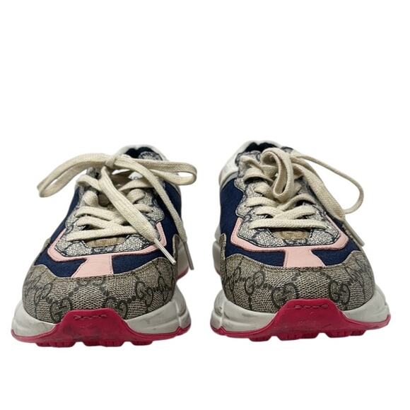 Gucci Rhyton GG Canvas Multi Monogram Low Top Sneakers Runners Size 38.5 - Picture 5 of 14